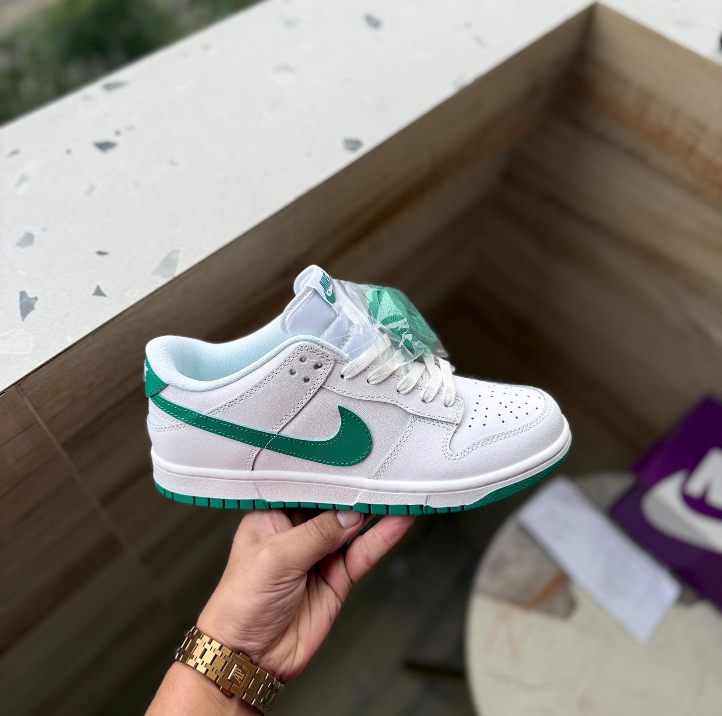 NIKE SB DUNK ATHLETIC WHITE GREEN